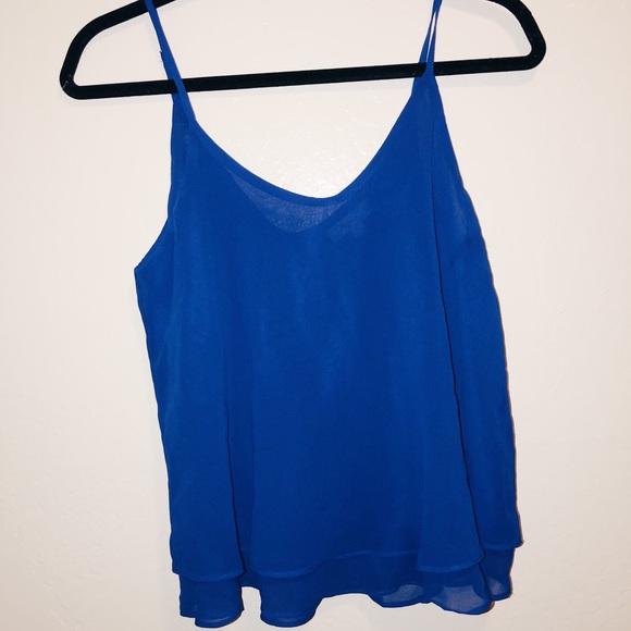 Royal blue Flowy tank top - Picture 1 of 2